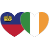 Liechtenstein Ireland Flag Heart