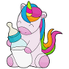 Einhorn Milchflasche