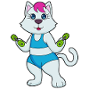 Katze Fitness Hantel