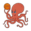 Krake Basketballspieler Basketball