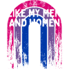 Jeg kan godt lide mine mænd og kvinder biseksuel LGBTQ Bi Pride