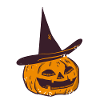 Sorcière citrouille d’Halloween