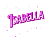 Isabella's name personalized