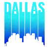 Dallas Skyline Gradient Typography
