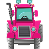 Tracteur rose