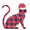 Chat avec bonnet thème Noël