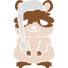 Good night sleepy hat hamster