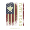 Drapeau américain - Turtle Dad