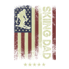 U.S. Flag - Skiing Dad