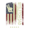 USA American Flag - Skeleton Dad