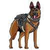 Polizeihund Polizist oder Polizist Gift