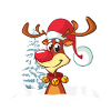 Reindeer Funny Winter Merry Christmas