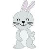 Clever cute rabbit