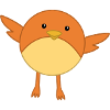 Cute orange bird