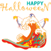 Halloween ghost and sea