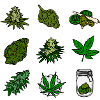 Cannabis, Weed Sticker Pack