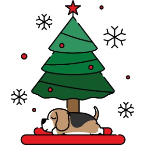 Lazy beagle Christmas