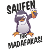 Dabbing Pinguin saufen Trinkspruch
