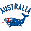 Australia Flag Whale Stars