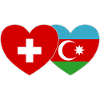 Suisse Azerbaïdjan Drapeau Coeur