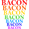 Regenbogen Bacon Stapel Design