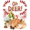 Chevreuil Bambi fauve dans la forêt drôle de dicton, jeu de mots