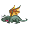Funny Green Dragon