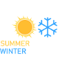 Summer=too hot/winter=too cold