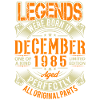 1985 Décembre Birthday Legend