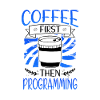 Programmierer Geschenkkaffee zuerst dann Programmierung