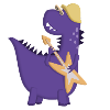 Purple Dinosaur Rocker Electric Guitar