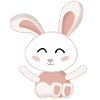 Rabbit White cute pink