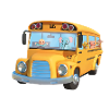 Bus yellow animals school