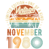 Limited Edition november 1980 verjaardagscadeau