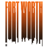 Fort Worth Skyline Neon-Gradienten
