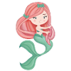 Little red hairsir, green tail