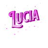 Lucia's name personalized