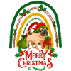Christmas Pug Lovers Kawaii