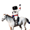 astronaut riding a horse