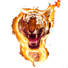 tiger in fire