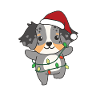 Australian Shepherd Christmas Winter Animals