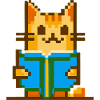 Animal Red cat pixel art