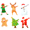 Dabbing Christmas Gingerbread Man Christmas Tree