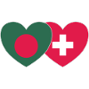 Bangladesh Switzerland Flag Heart