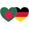 Bangladesh Germany Flag Heart