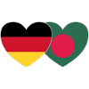 Germany Bangladesh Flag Heart
