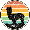 Alpaca silhouette before sunset