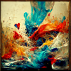Abstract art splash