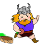 a viking play football