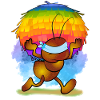 Brown ant with a piñata